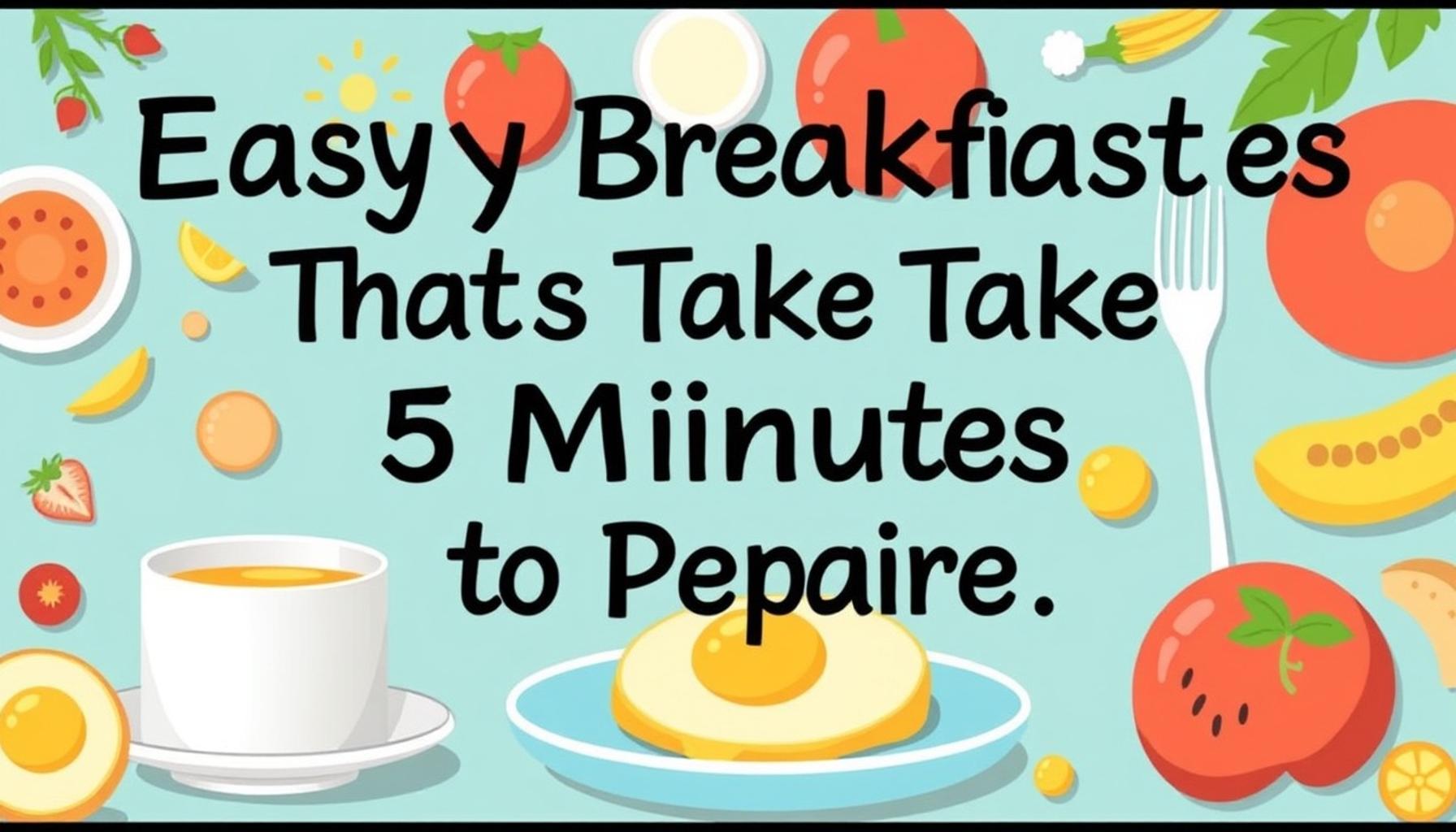 Easy Breakfast Ideas That Take Less Than 5 Minutes to Prepare